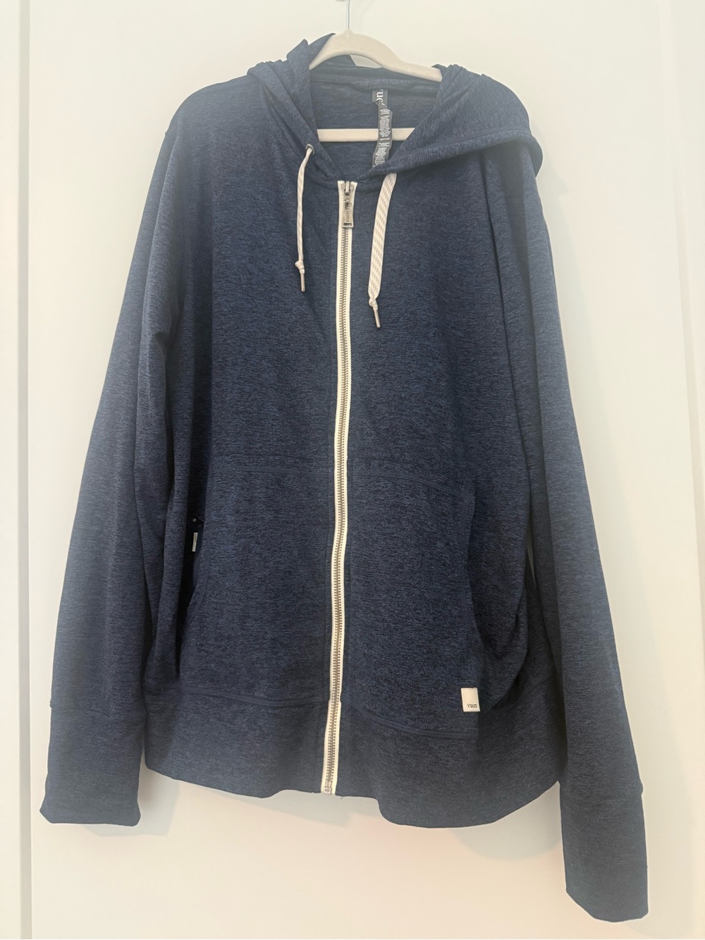 Vuori Navy Full-Zip Hoodie Sweater